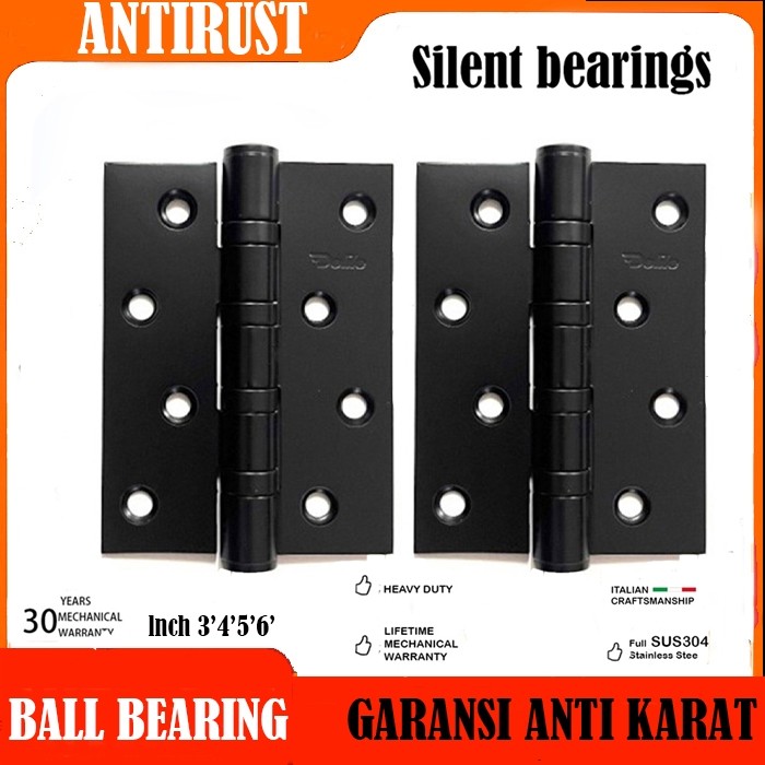 Engsel Pintu Rumah /Engsel Pintu - Jendela /Engsel Hitam Tebal /Engsel Pintu Kayu