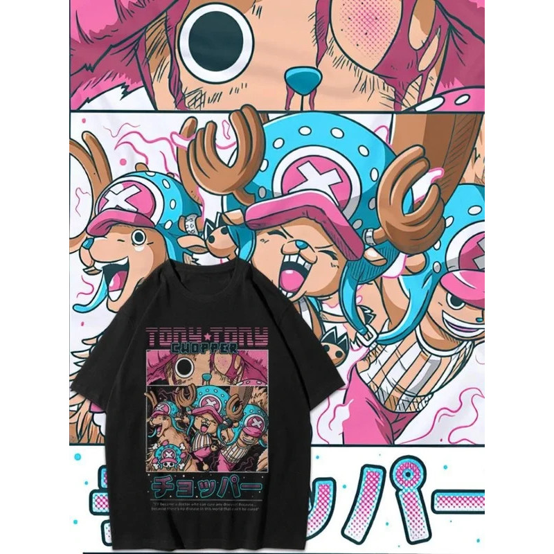 Produk Periferal One Piece Jepang Kaos Lengan Pendek Dewasa Tren Anime Baru Kaos Lengan Pendek Longg