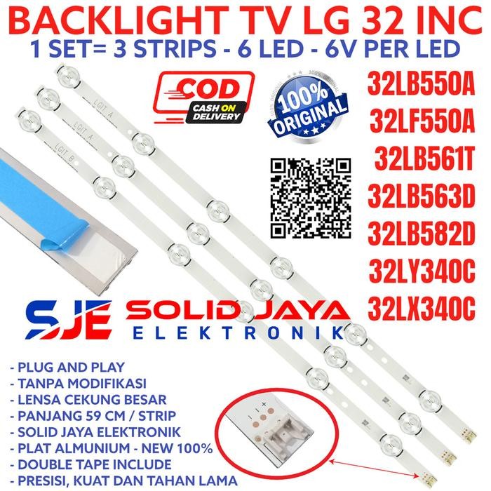 Backlight LG LED LG 32in 32Inc 6 Volt- 6 Kancing Lampu LED LG
