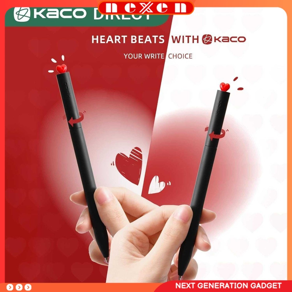 

Pena Pulpen Gel Dual Ballpoint Black Ink Heart Deco 0.5mm 1 PCS - K1055