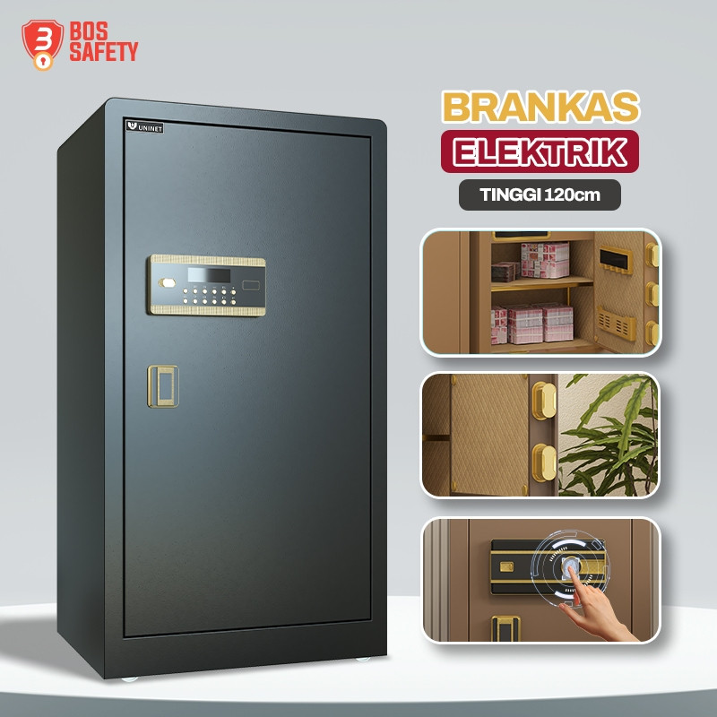 Brankas Elektrik Digital Tahan Api/Brangkas Besar Uang & Emas Pin Fingerprint Ukuran 80CM -120CM