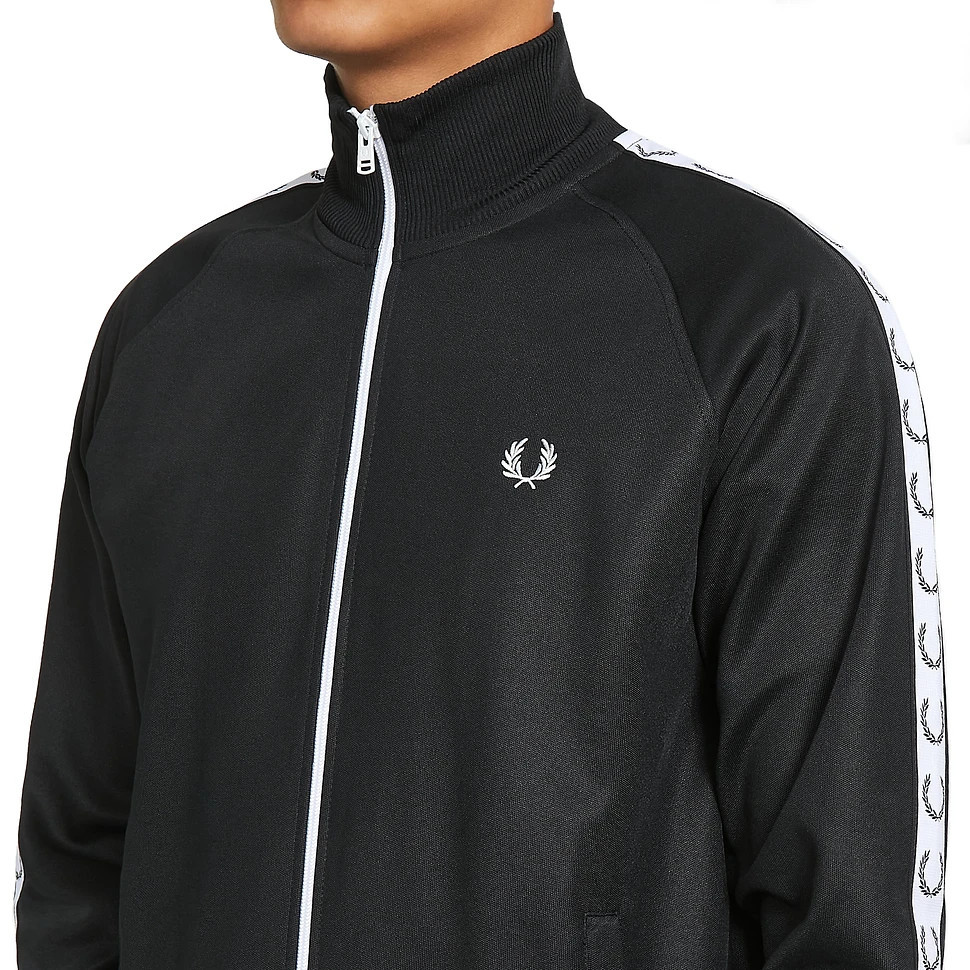 TRACKTOP FP HITAM TAPED JAKET PRIA WANITA ZIPPER SWEATER CREWNECK CASUAL DISTRO LOGO BORDIR BRANDED