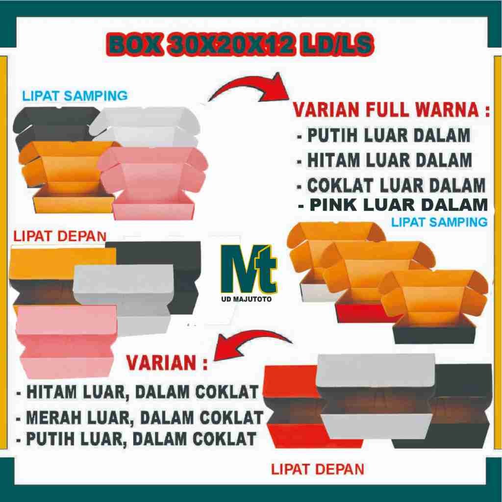 

Box 30x20x12 Cm / Box Lipat Samping / Box Sepatu / Box Hampers / Kotak Kado