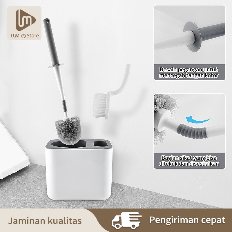 Sikat Kloset Duduk/Jongkok 2IN1 sikat wc toilet duduk Sikat Pembersih Toilet