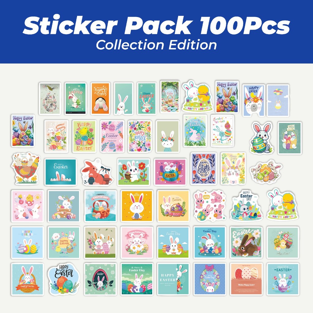 

Hot Stiker Tema Paskah V2 Lucu Anti Air Stikers Berperekat Waterproof Sticker Decal Buat Motor Helm Buku Journal Koper Casing HP Laptop Botol Minum