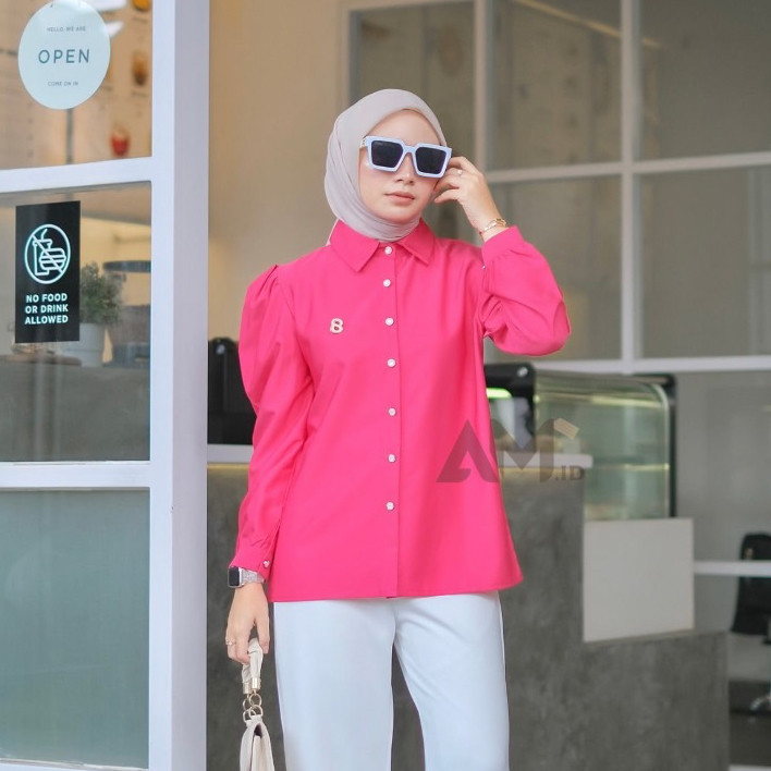 [𝗭𝗮𝗵𝗮𝗿𝗮 𝗠𝗼𝗱𝗲] Hyeri Shirt / Top Cotton Madonna / Atasan Wanita / Fashion Hijab Muslim