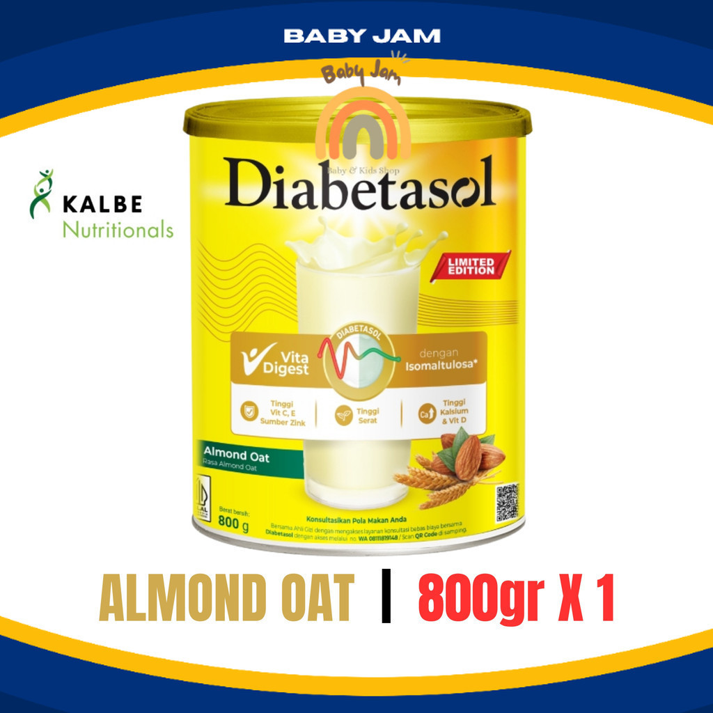

Diabetasol Almond Oat 800g Susu Diabetes Pengganti Makan Kontrol Gula Darah Baby Jam