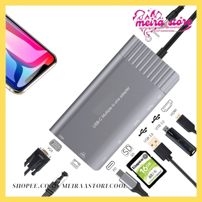 Extension Cable external screen SD card reading Splitter Adapter USB to VGA Converter Adapter usb hu