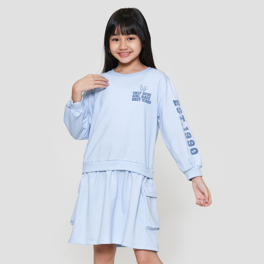 Nevada Side Pocket Midi Dress Anak Perempuan 122883284