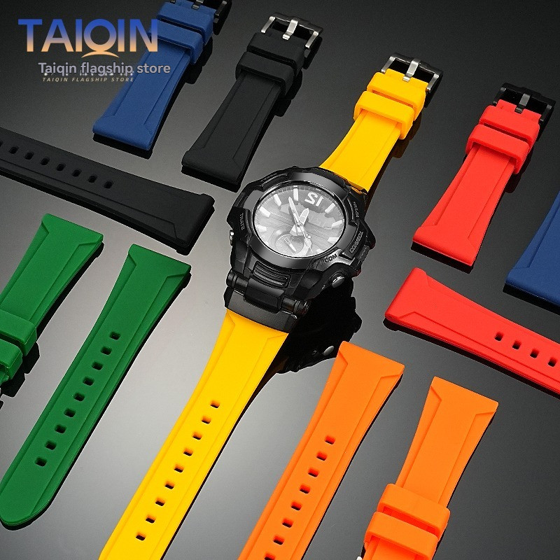 GR-B100 Silicone Watchband Men Outdoor Sports For Casio G-SHOCK 5536 GR-B100GB-1A GR-B100-1A4 Mofied