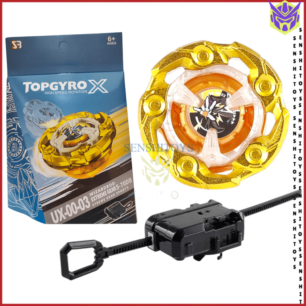 mainan gangsing topgyro UX00-03 series x set launcher koleksi gasing x