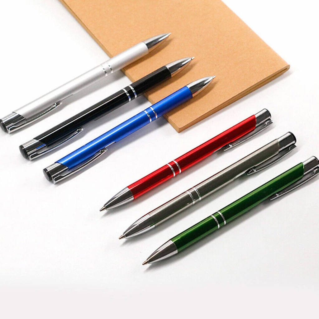

Metal Ballpoint Pen High-end Exquisite 1.mm Push-button Signature Pen Student Stationery Fashion School Office Supplies