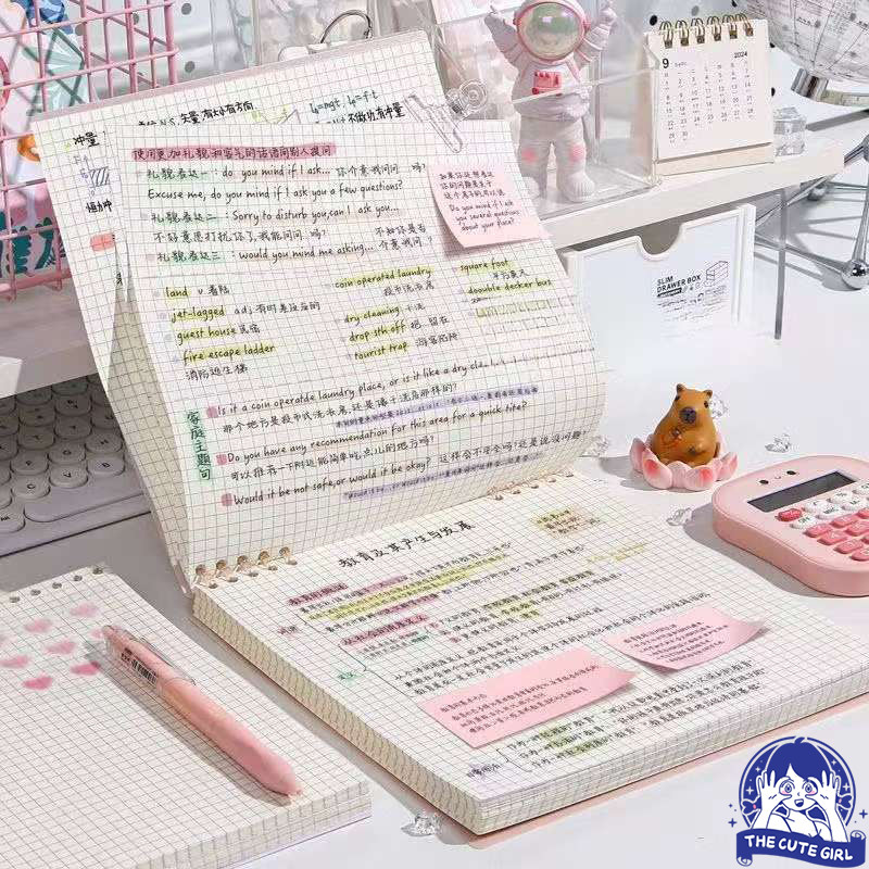 

Buku Binder B5 / Notebook Buku B5 Flip Vertikal /Tulis Sekolah Lucu Buku Notebook Aesthetic