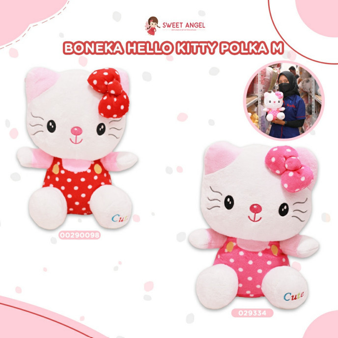 Boneka Hello Kitty Lucu Boneka Hallo Kiti Polka M
