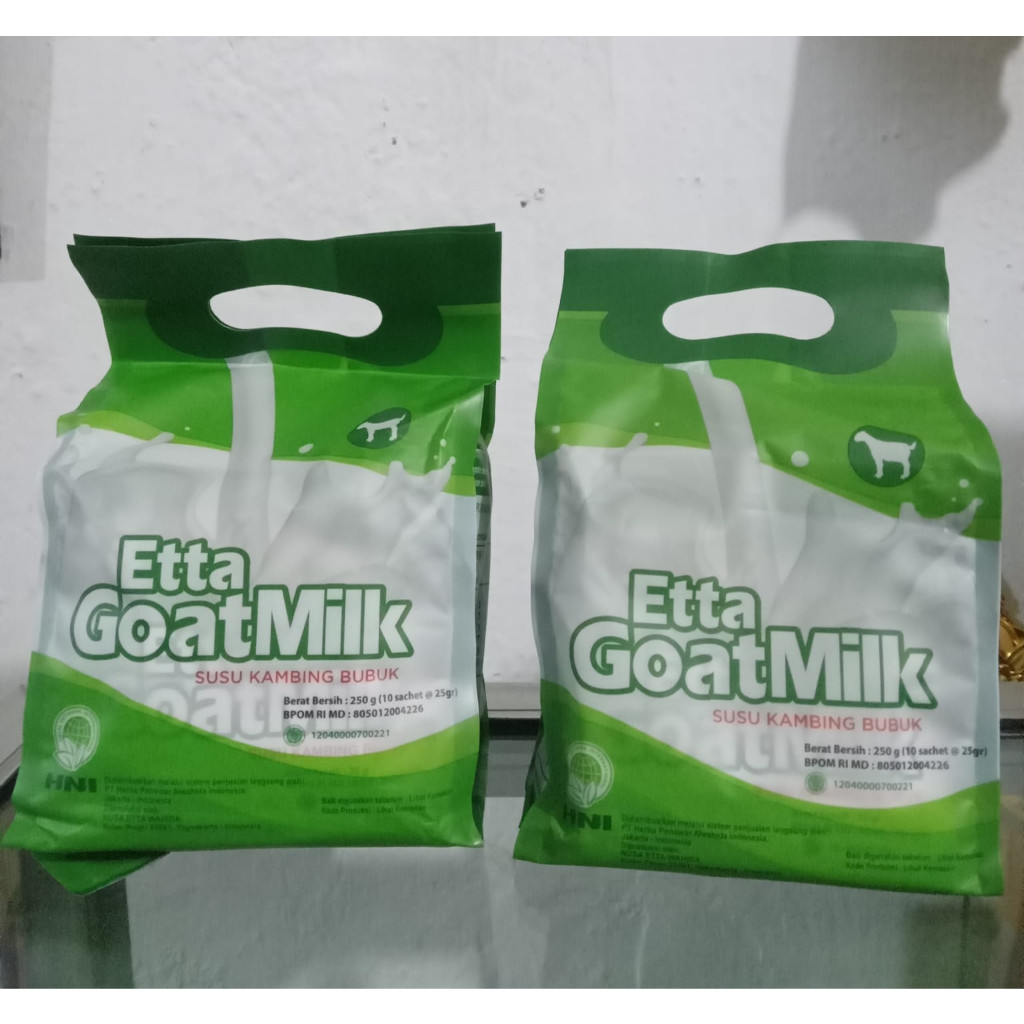 

[PROMO EXTRA] EGM - Etta Goat Milk - Susu kambing etawa - HNI HPAI isi 10 sasat