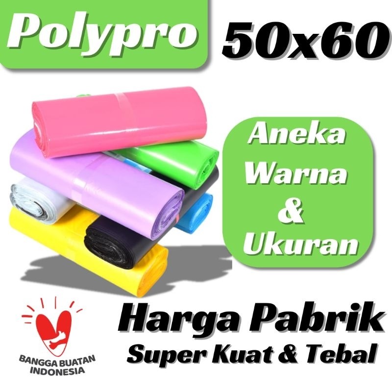 

Plastik Packing 50x60 / Polymailer Warna LDPE Glossy ( Isi 100pcs)
