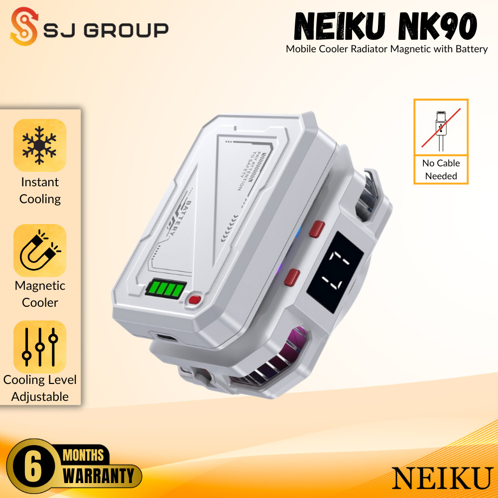 NEIKU NK90 Funcooler Mobile Cooler Radiator Smartphone Pendingin HP Gaming Rechargeable 3000mAh