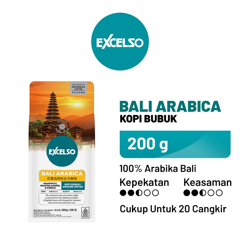 

JAMIN MURAH !!!EXCELSO Bali Arabica - Bubuk Kopi 1 x 200 gr(BISA LANGSUNG ORDER)