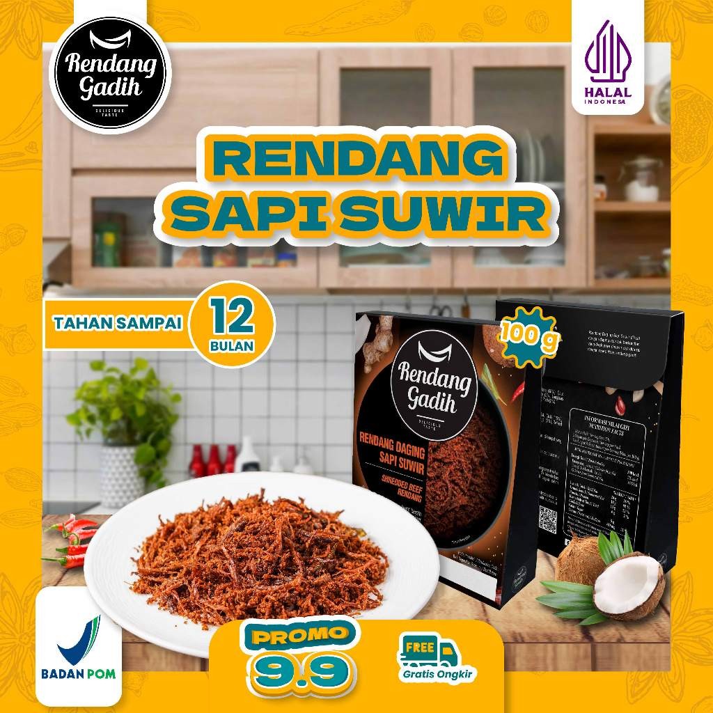

Rendang Gadih - Rendang Daging Sapi Suwir 150 g