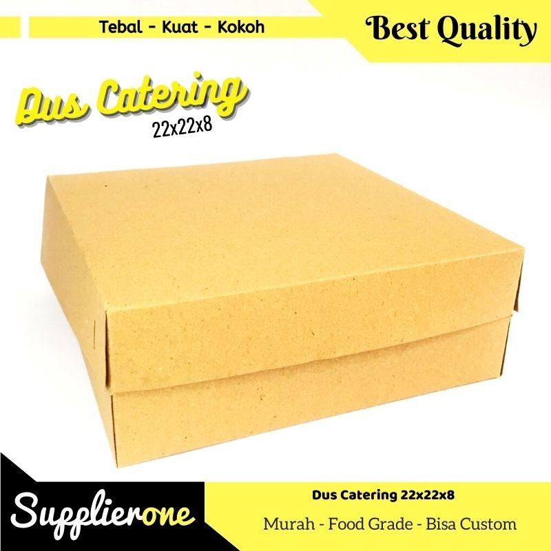 

Box Catering 22x22x8/ Dus Catering / Box Nasi / Lunch Box / Dus Nasi / Kemasan Ayam Bakar / Kemasan Box