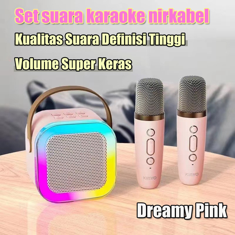 Mini Speaker Karaoke Microphone Bluetooth Speaker Mic Wireless Mikrofon Portable Mic Anak Untuk Kara
