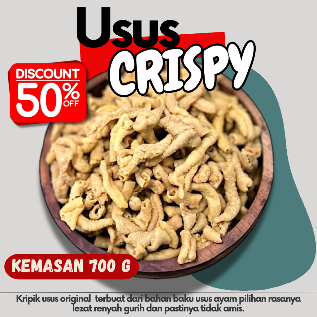 

Keripik Usus Ayam Crispy - usus krispy renyah 700gr