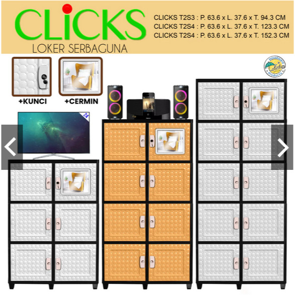 Lemari plastik / lemari pakaian  JUMBO full kunci