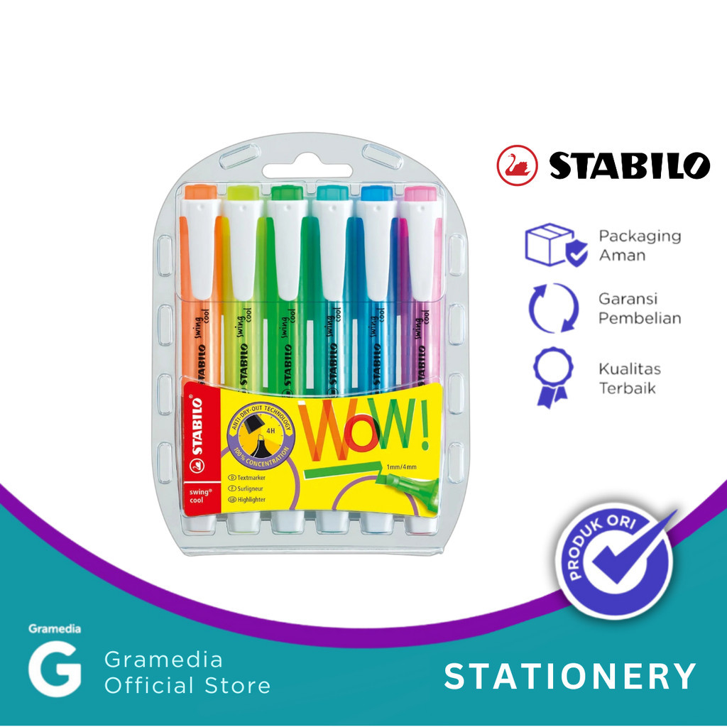 

PROMO!Highlighter Stabilo Swing Cool Pastel Set 6PcsREADY