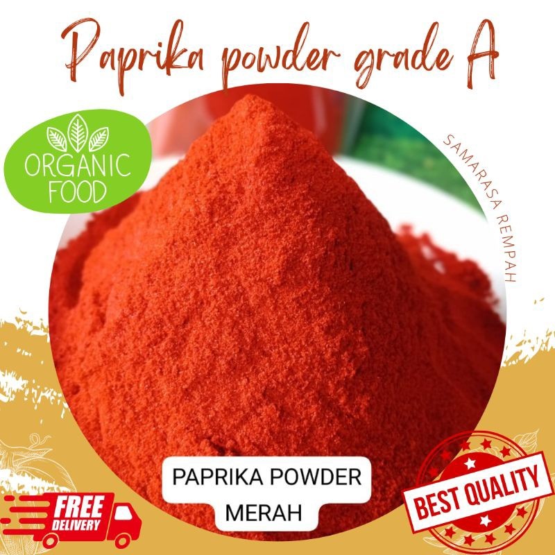 

PAPRIKA BUBUK PAPRIKA MERAH BUBUK KUALITAS PREMIUM MERAH BUKAN COKLAT GRADE A samara samarasa