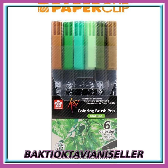 

COLORING PEN BRUSH SAKURA KOI NATURE SET XBR-6D