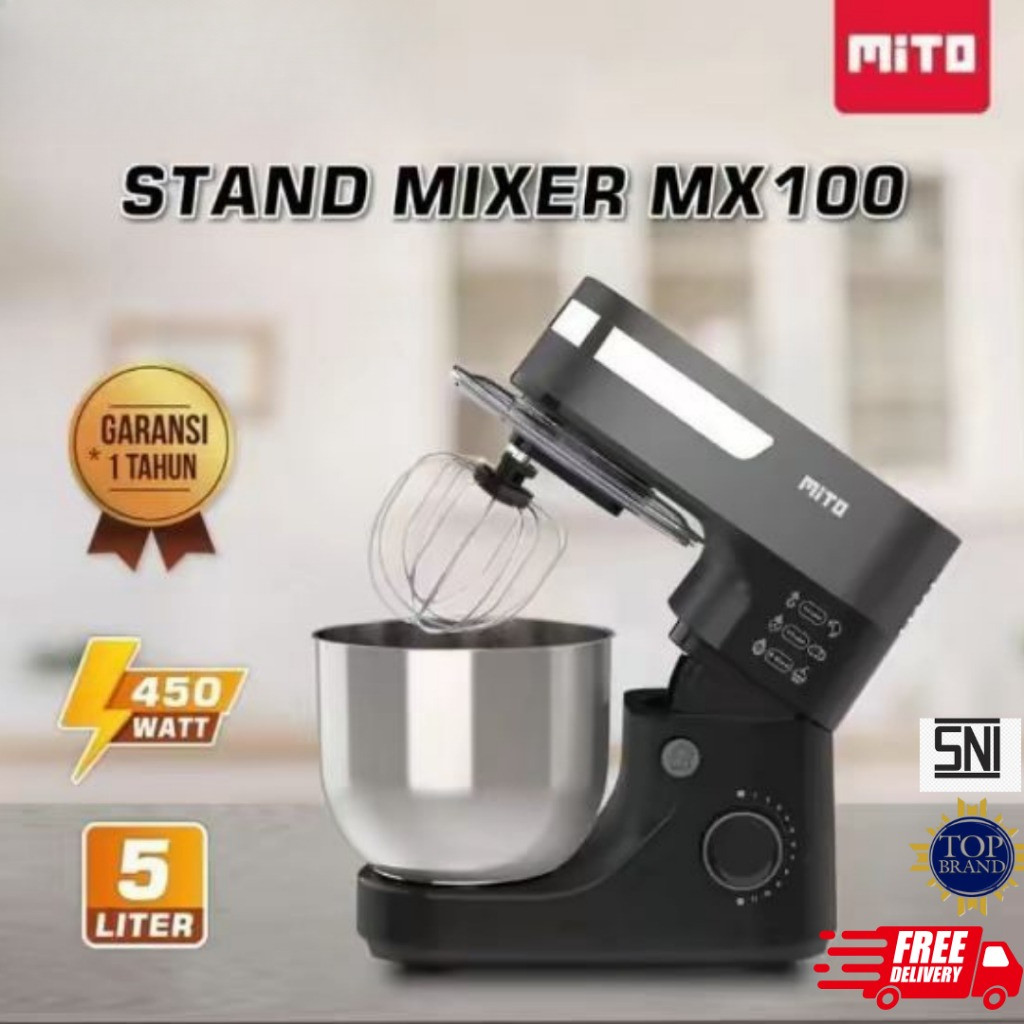 Mitochiba MX-100 Stand Mixer 5 Liter Pengaduk Adonan Kue 12 Level Speed