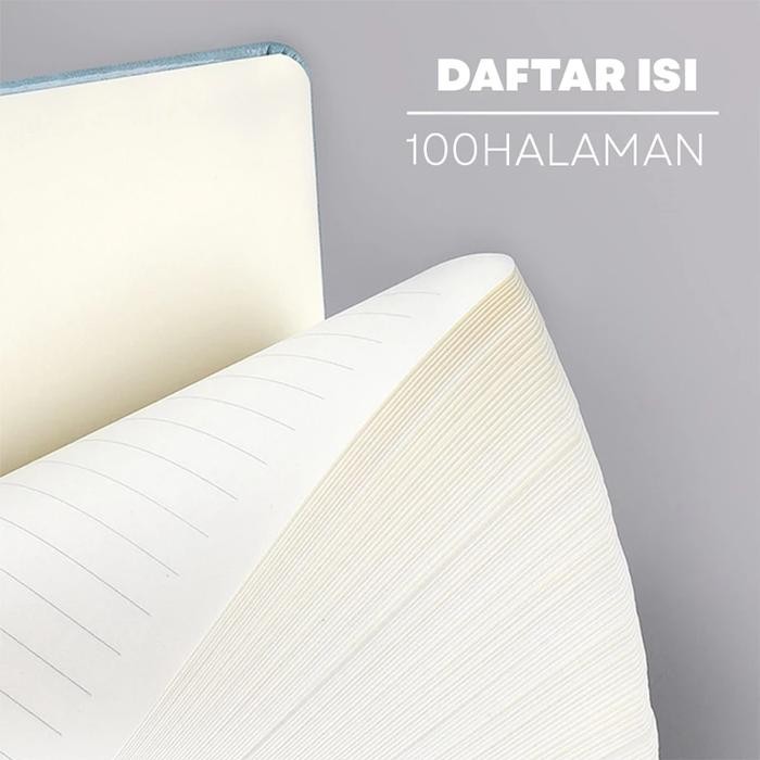 

[READY] Aimilo Notebook A5/A6/A7 Buku Diary Aesthetic Buku Catatan Buku Notes Kecil Notebook Tali 100 Lembar - A6-BIRU