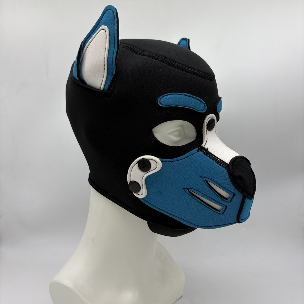 Hot Open Mouth Dog Headgear Halloween Pupply Play Party Couples Games Full Face Fetish Masks Hood Fa