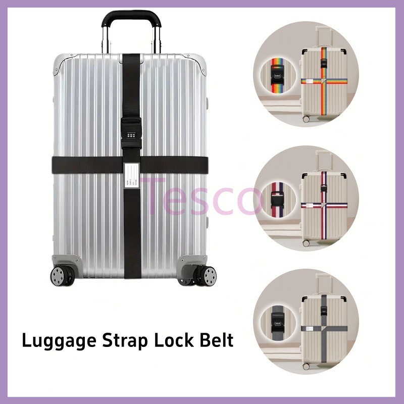 Luggage Strap Lock Belt / Pengikat Silang Koper / Luggage Strap Belt koper / Tali Pengikat koper pen