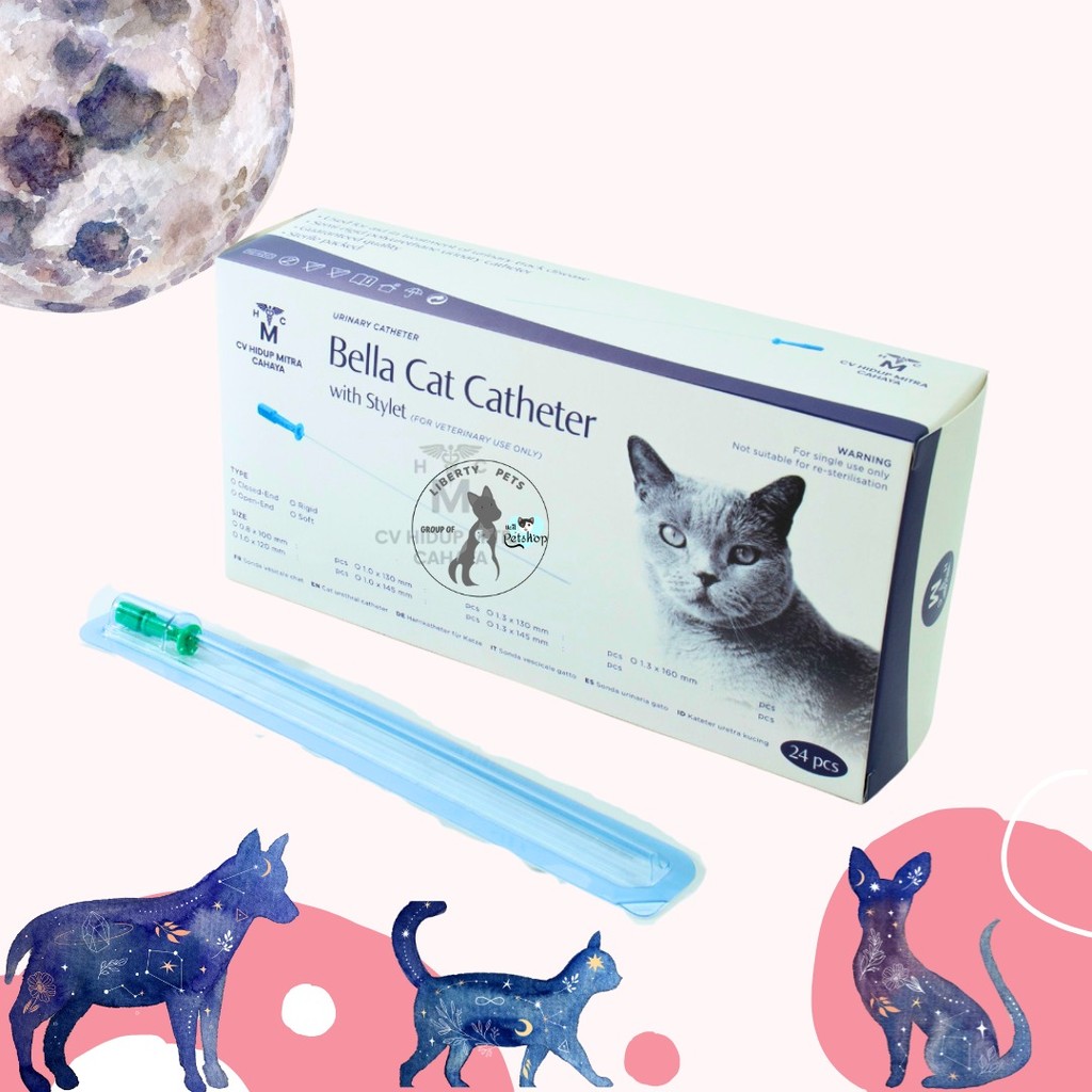 Bella Cat Catheter (1 PCS) with Stylet, Rigid Type, Close End ECER