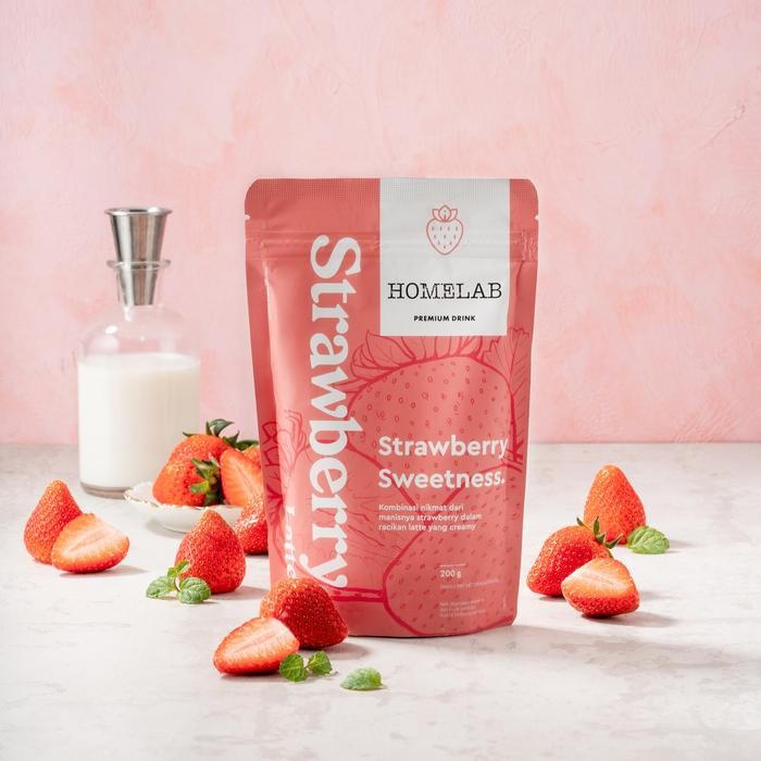 

MUMPUNG PROMOBubuk Minuman STRAWBERRY LATTE - Premium Drink Powder 200g - 200gTERLARIS