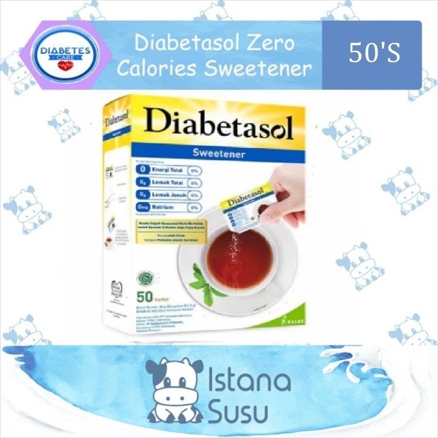 

Diabetasol Sweetener Zero Calories Isi 50s / 100s