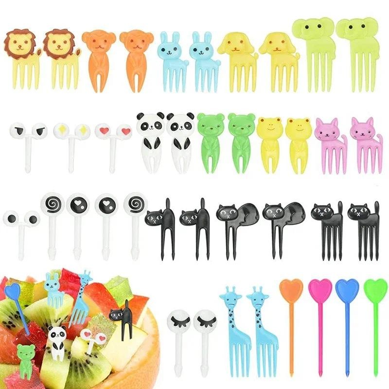 Animal Food Picks Mini Forks for Kids Cute Fruit Fork Bento Box Bento Accessories Food Decoration Fo