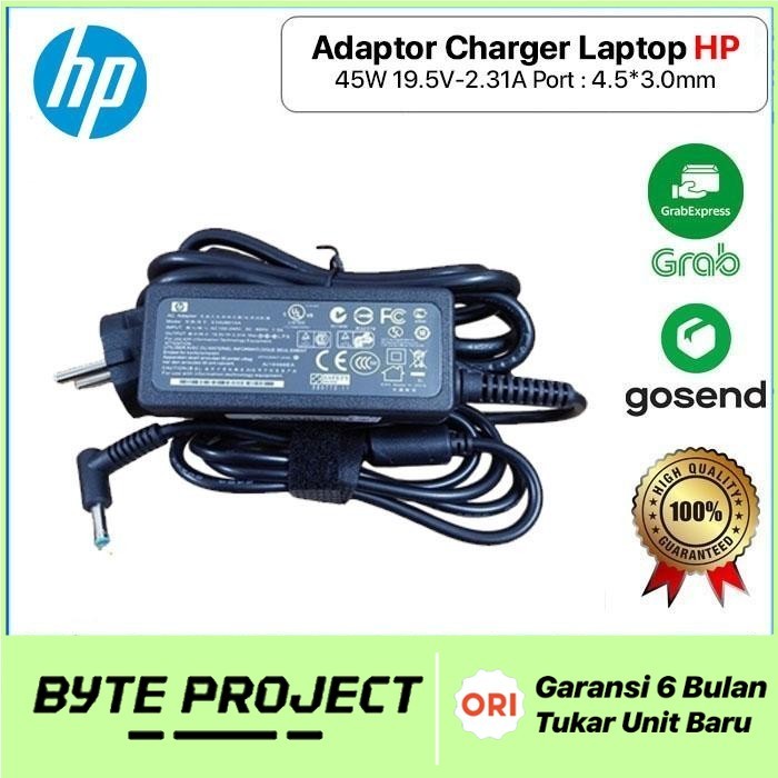 Adaptor Charger HP 14s-fq0010AU 14s-fq1032AU 14s-fq1004AU NEW 45W