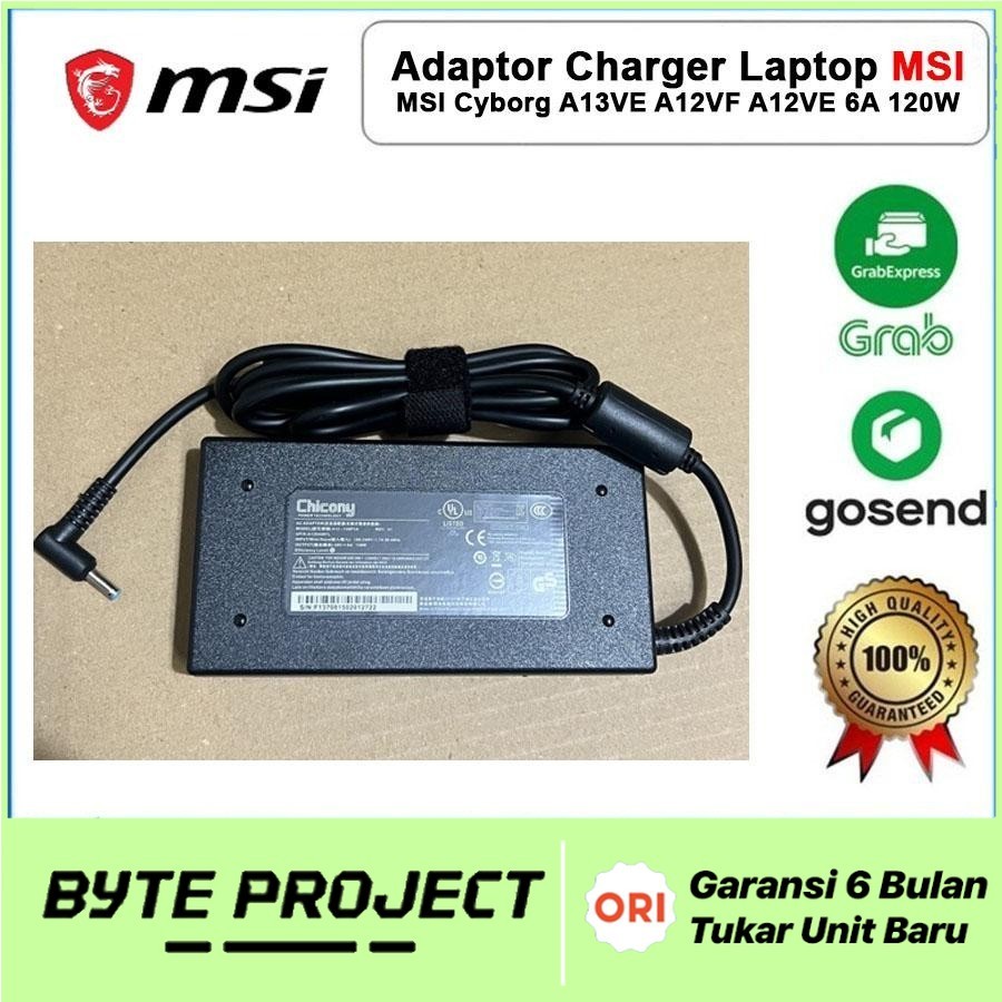 Adaptor Charger / Casan Laptop MSI Cyborg 15 A12VF 20V 6A 120W NEW ORI