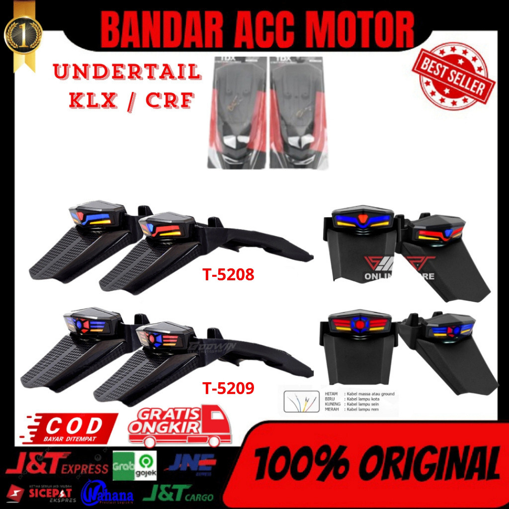 PROMO SPAKBOR KLX / CRF / BF BELAKANG LED 2 IN 1 UNDERTAIL LED LASER STOPLAMP LED 2IN1 T5208 ( TRASN