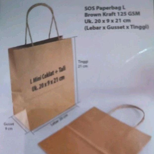 

DISKON (10 Pcs) L Twist Cokelat Tali ORI