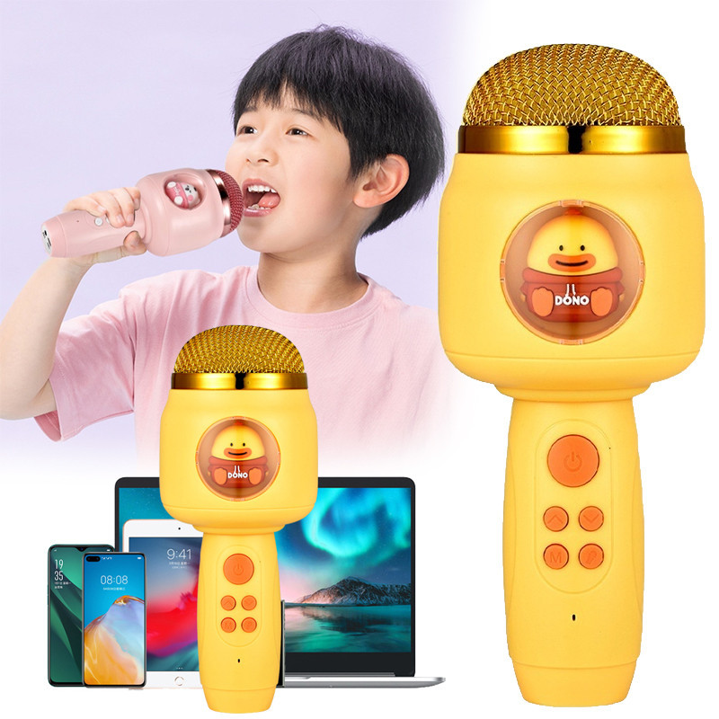 Mikrofon Mainan Anak-anak Mic Karaoke Wireless Bluetooth Player  Anak Mic Wireless Microphone Anak B