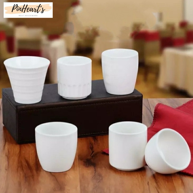 CANGKIR TEH KERAMIK JAPANESE TEACUP YAMCHA PUTIH POLOS PORCELAIN / CANGKIR KERAMIK TEH TEA CUP PUTIH