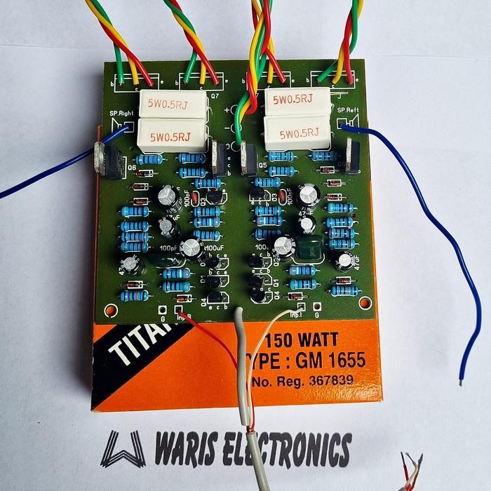 kit driver power ampli amplifier titanic stereo 150w Watt GM Berkualitas