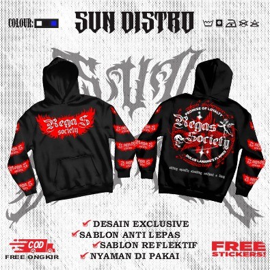 Hoodie  Reflektif Promise Of Loyalty Regas Society Dulur Lanang's Flames Desain terbaru  By Sun Dist