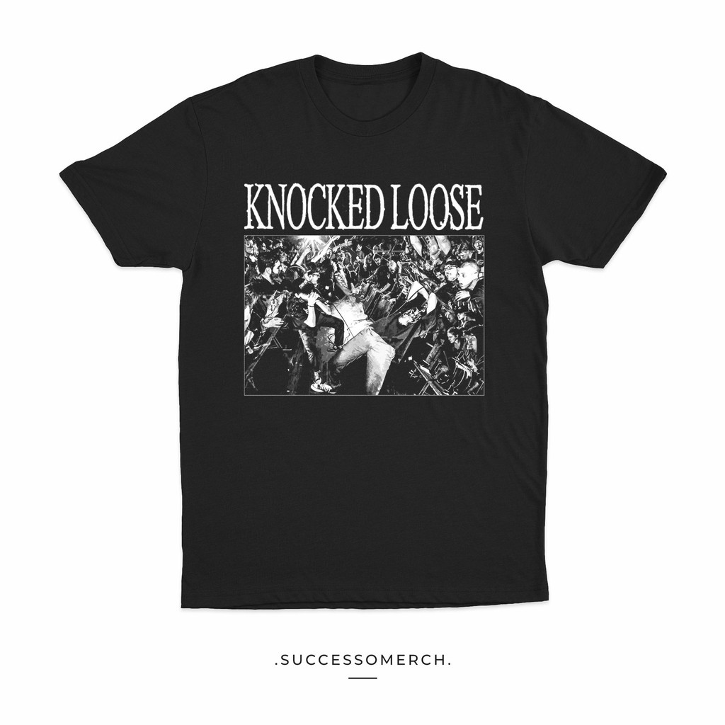 kasual kaos band KNOCKED LOOSE - kaos KNOCKED LOOSE - KAOS HARDCORE - BOOTLEG Luar ruangan
