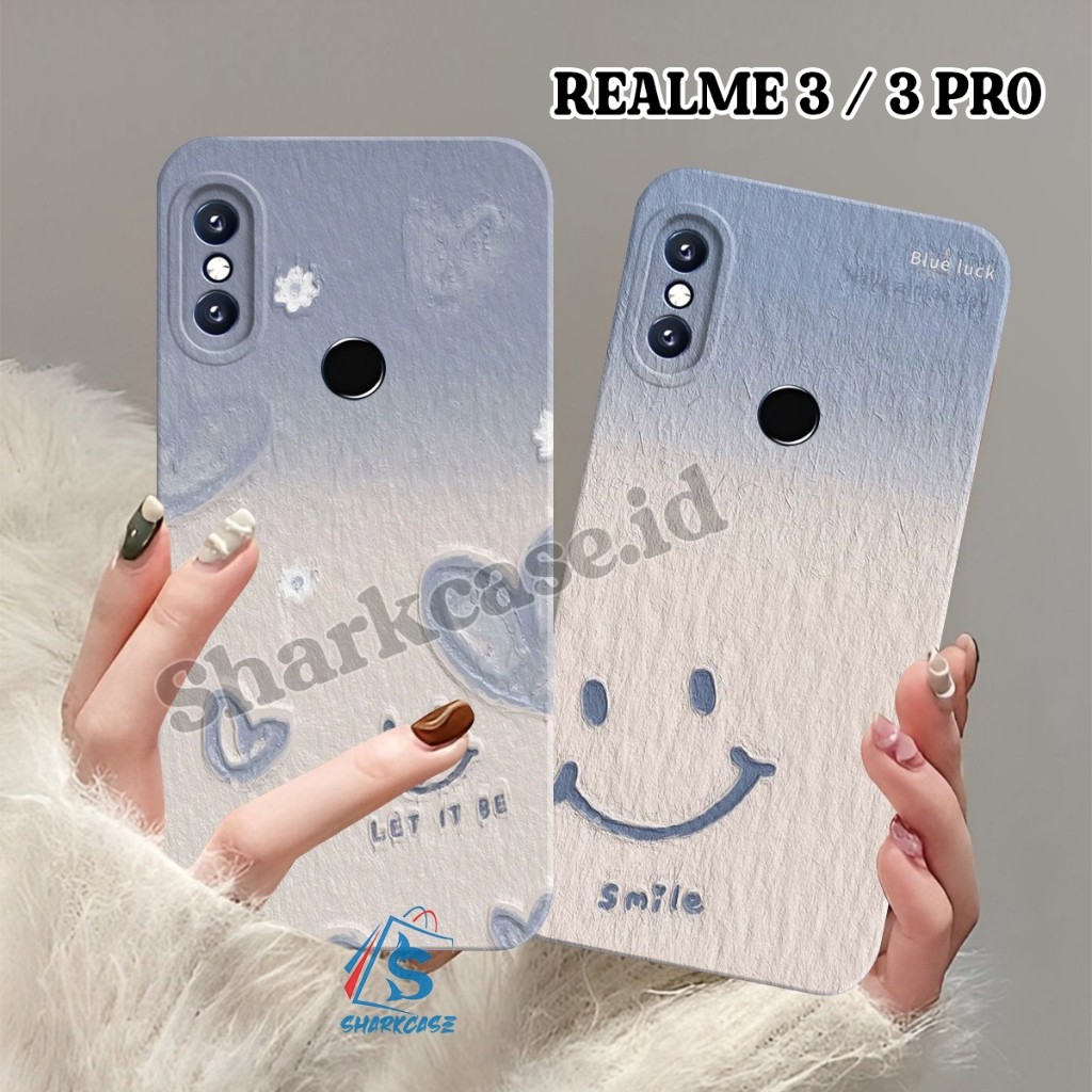 Case Realme 3 / 3 PRO / 5 PRO / 5 / 5i / 5s / C3 / C2 / C1 Motif Bunga Aesthetic Logo Apel Terbaru K