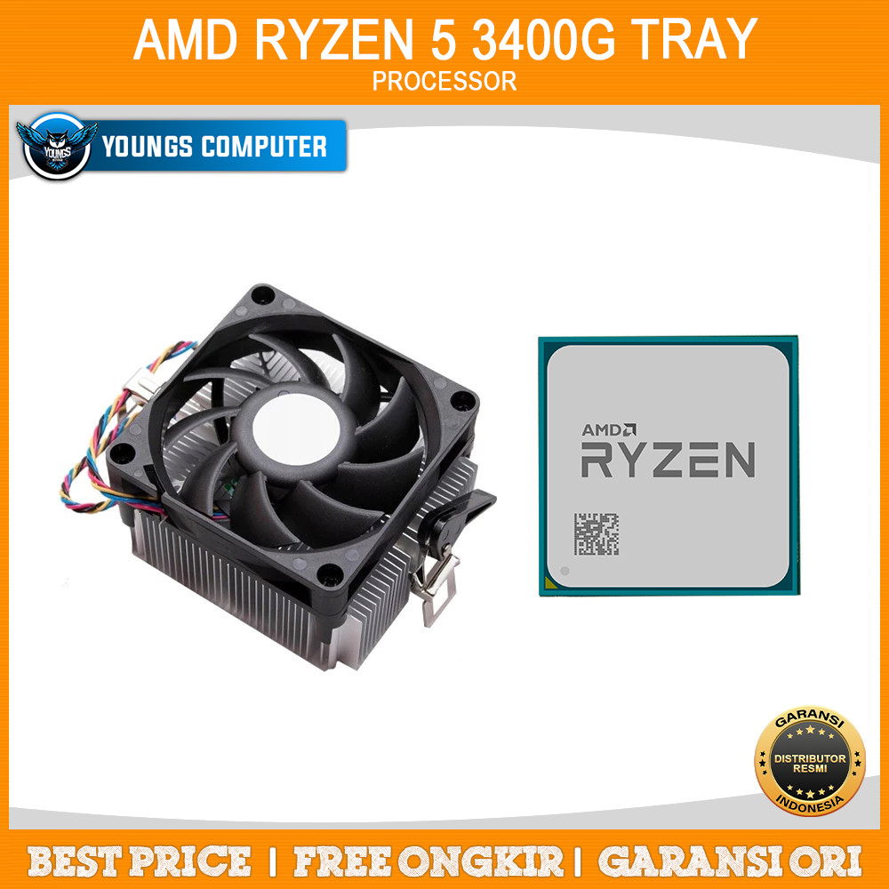 AMD Ryzen 5 3400G Tray + Fan AM4 Processor