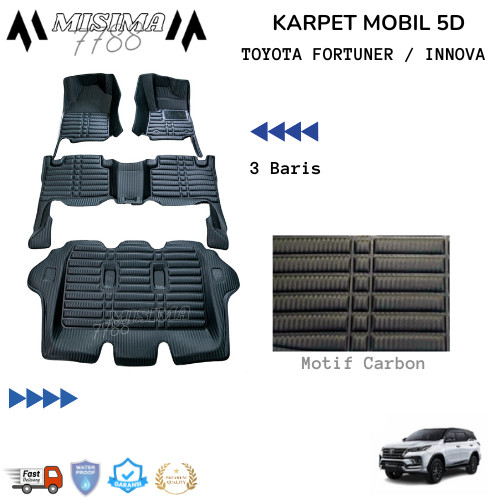Karpet mobil 5d Toyota Fortuner / Innova
